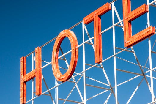Free stock photo of hotel, sign, neon, letters