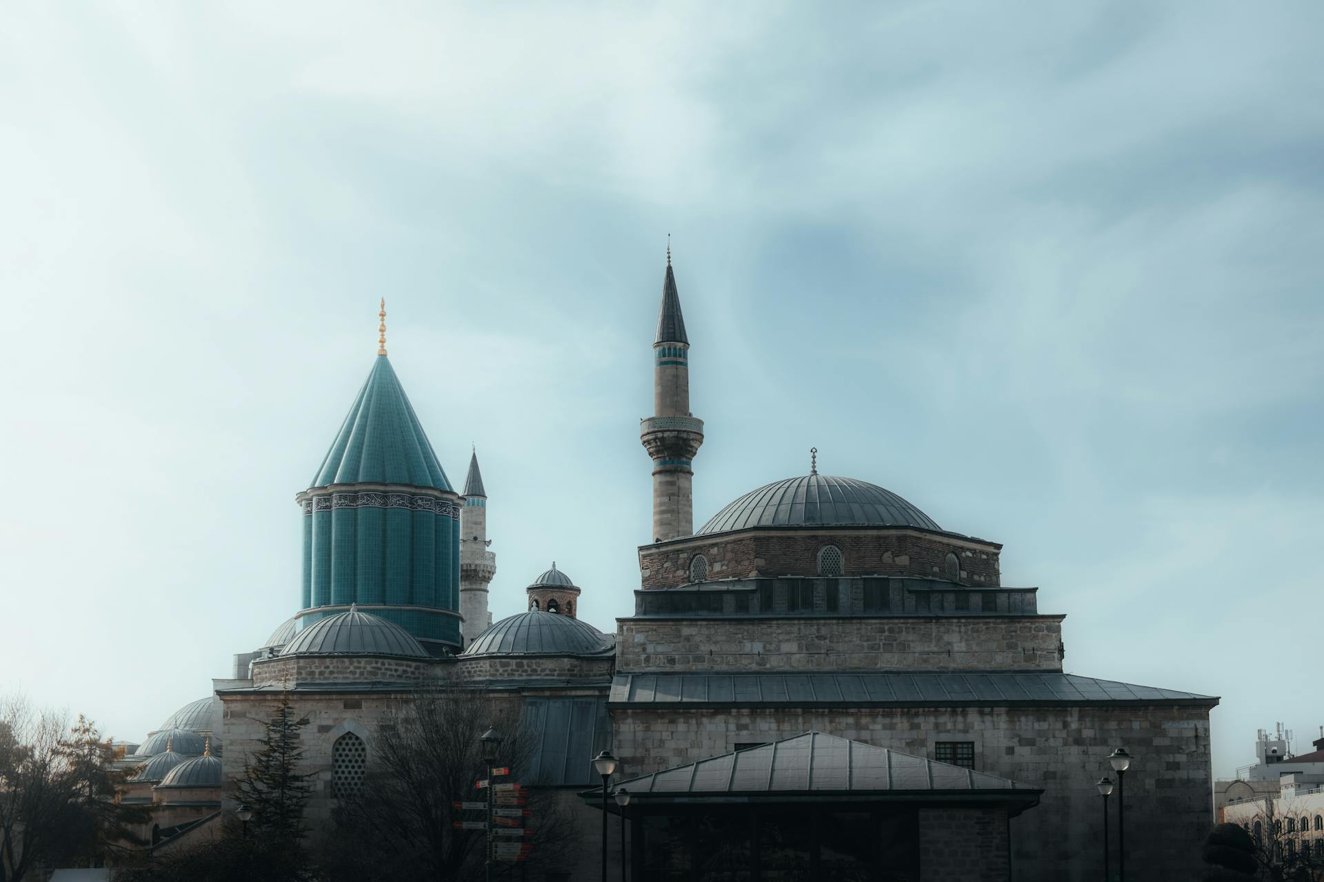 Capture of Mevlana Museum in Konya showcasing Selçuk architecture.