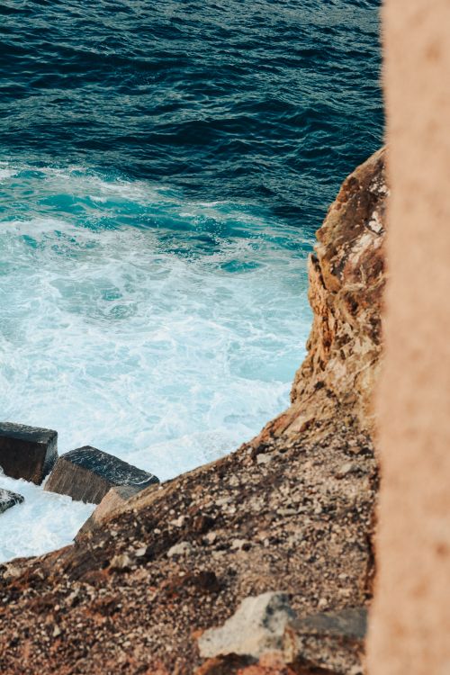Cliffside R Using Waves Dramatic Coastal Cliffside Overlooking Ocean Waves · Free Stock Photo