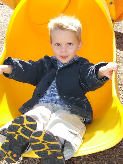 Free stock photo of boy, playground, slide Stock Photo