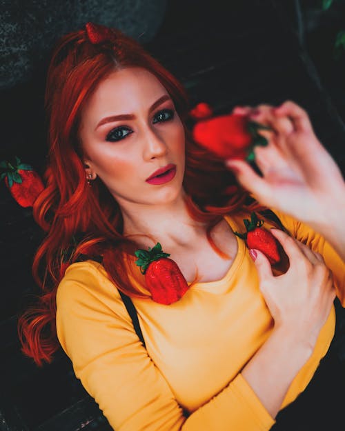 Woman Wearing Yellow Long Sleeved Shirt