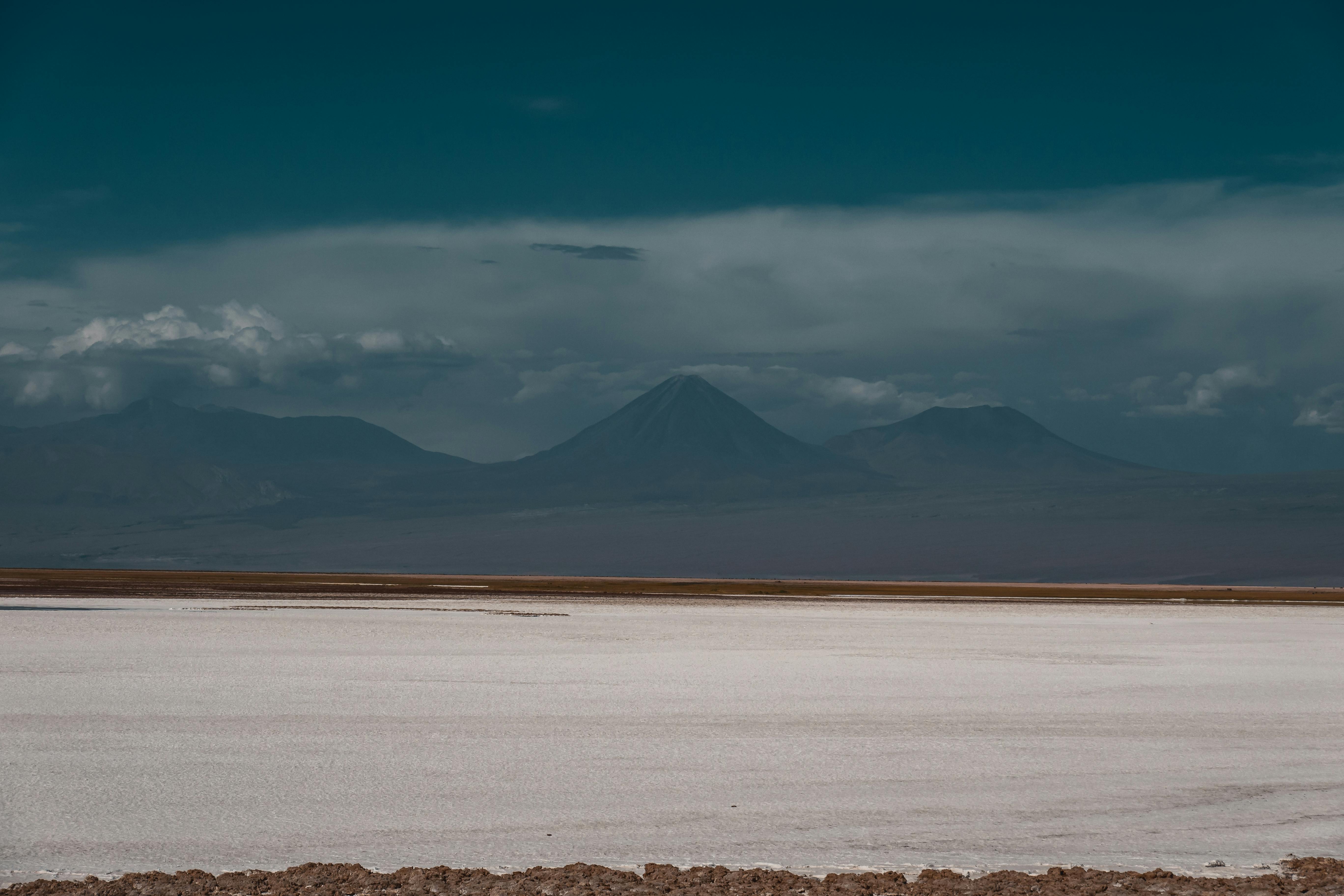 Breathtaking landscape of the Atacama Desert with Andes Mountains in the background.