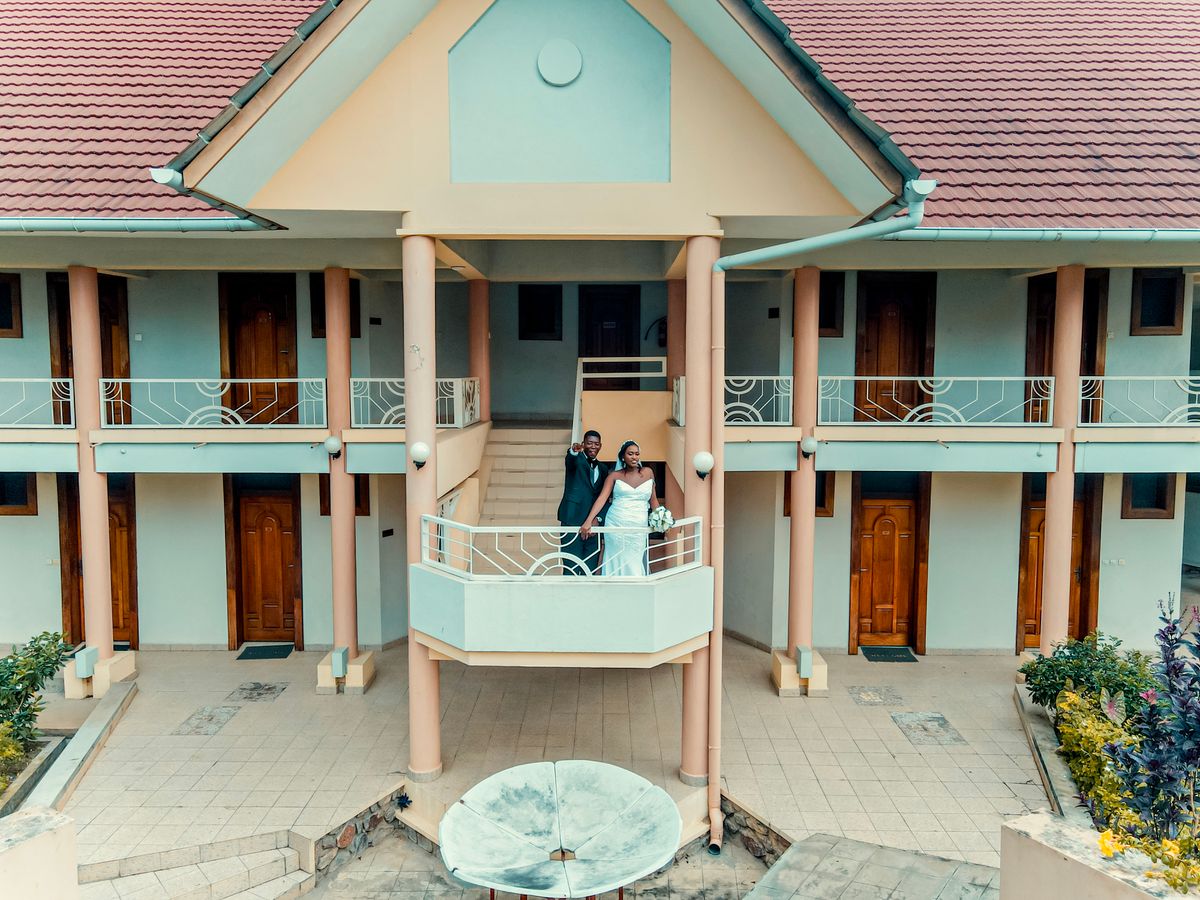 African wedding couple in Kigali, Rwanda