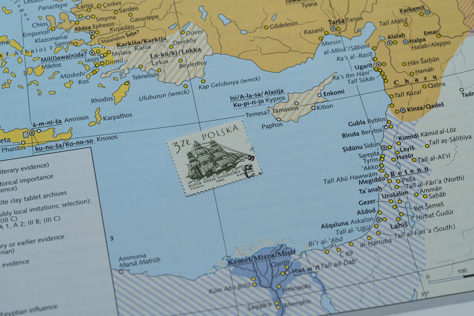 Detailed map of Europe featuring a vintage Polish stamp, ideal for educational content.