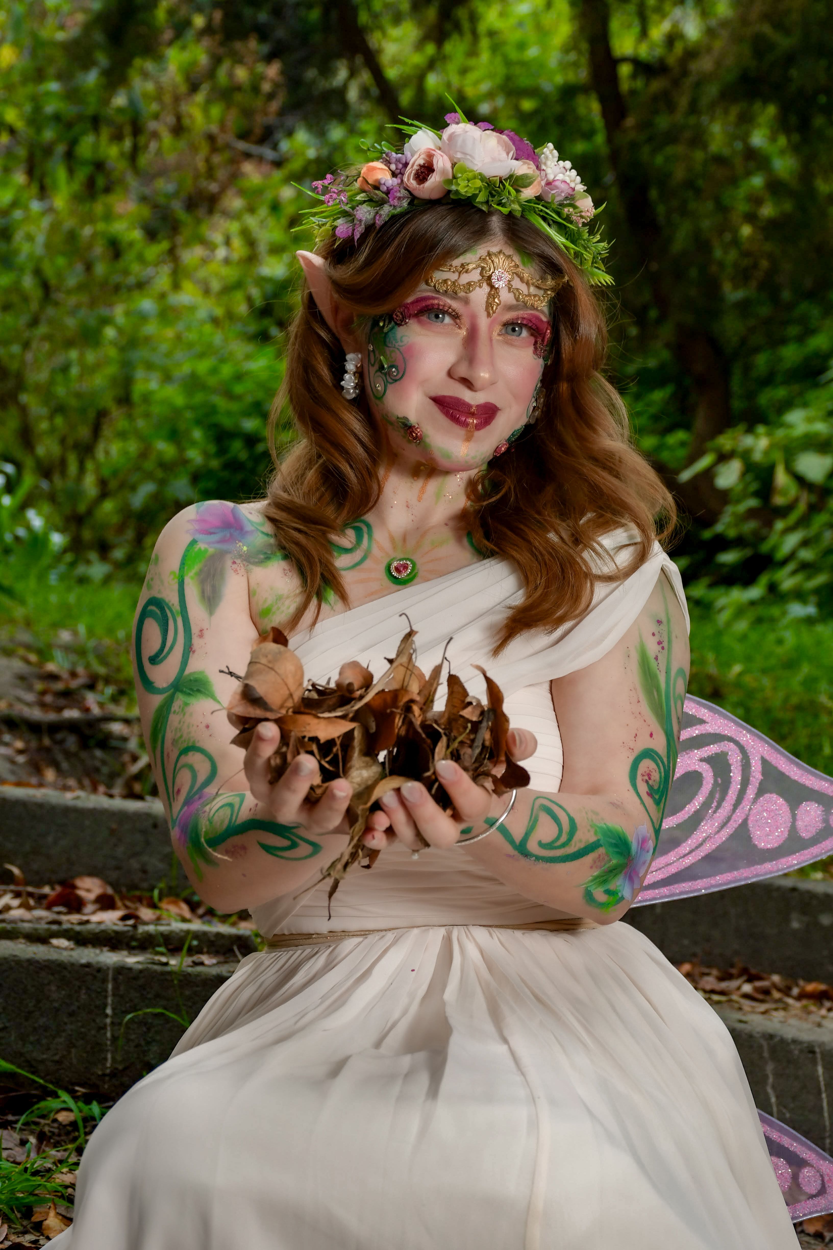 fantasy fairy dress up Fairy Costume. Verdant Vineyard Princess Attire. Perfect for Weddings & Fantasy Events. Women's Dress for Ren Faire. Kit Elvish Clothes