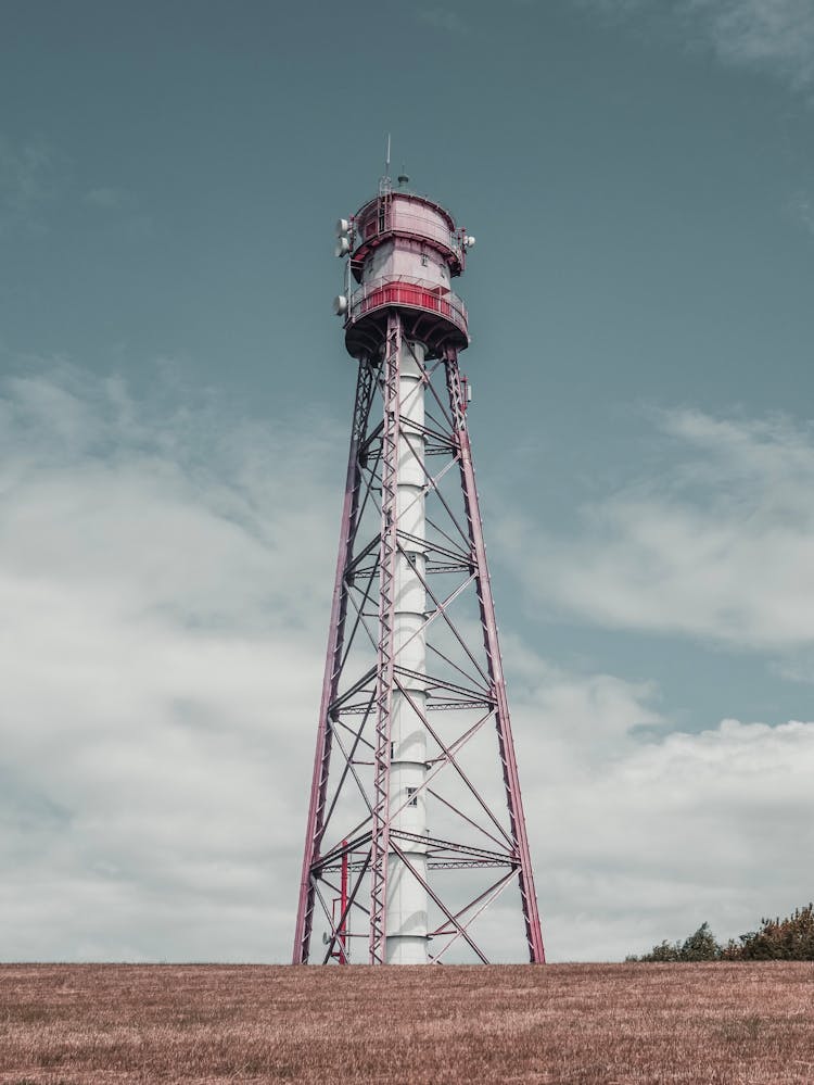 White And Red Transmission Tower