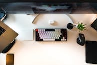 Modern Home Office Workspace with Gadgets