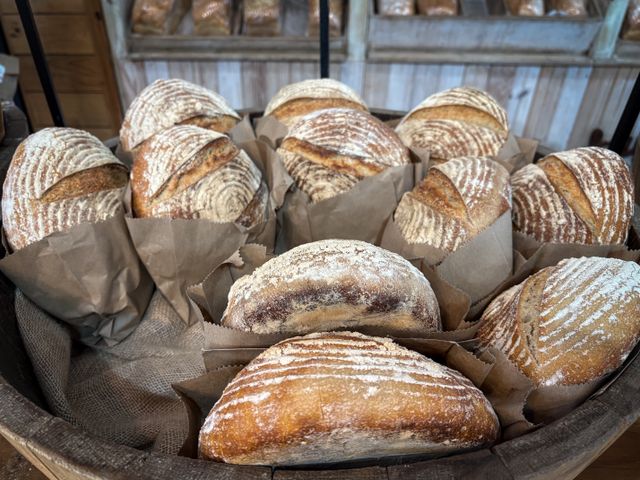 Artisan sourdough loaves in a rustic basket — photo by Magda Ehlers on Pexels