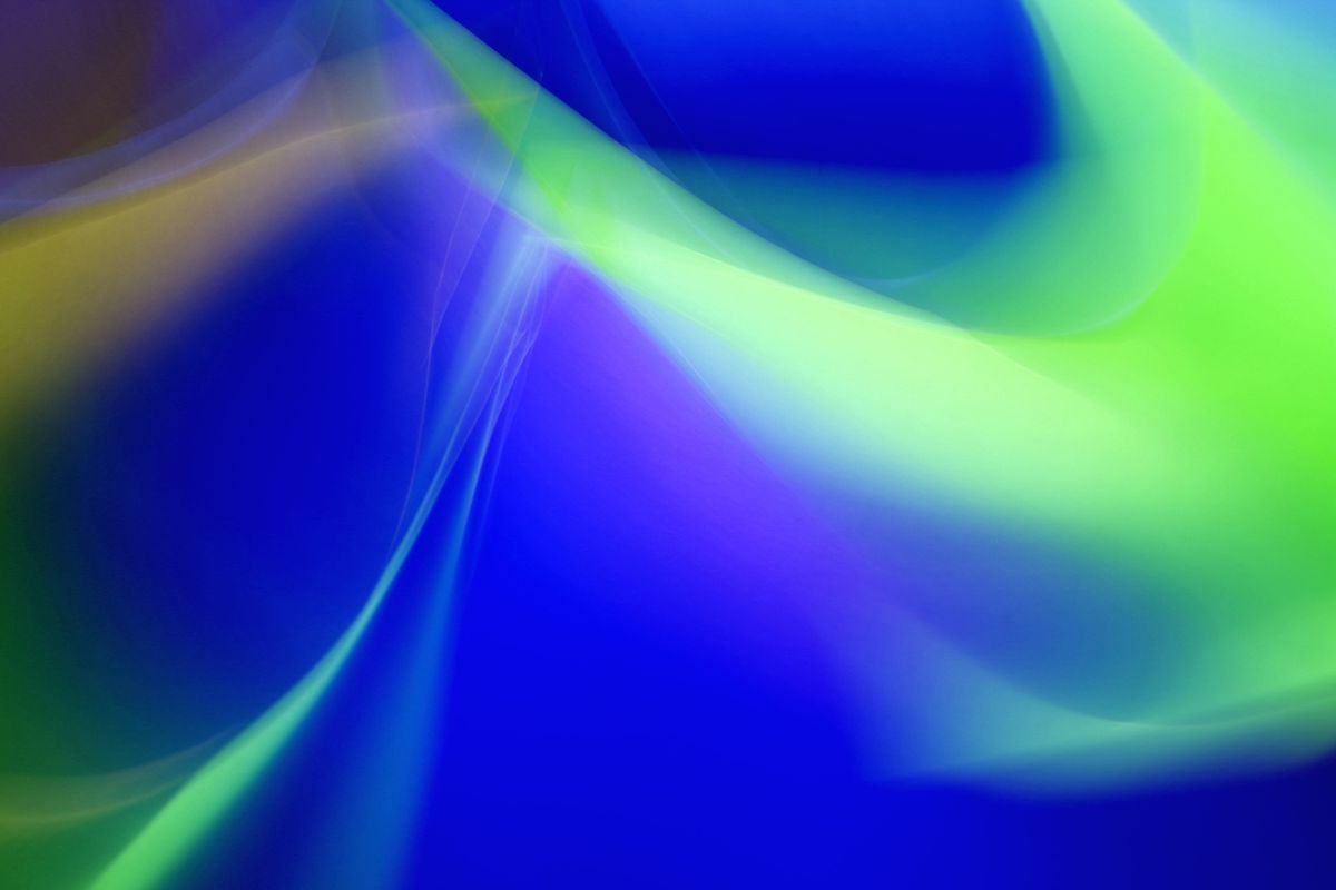 Abstract Blue and Green Light Waves · Free Stock Photo