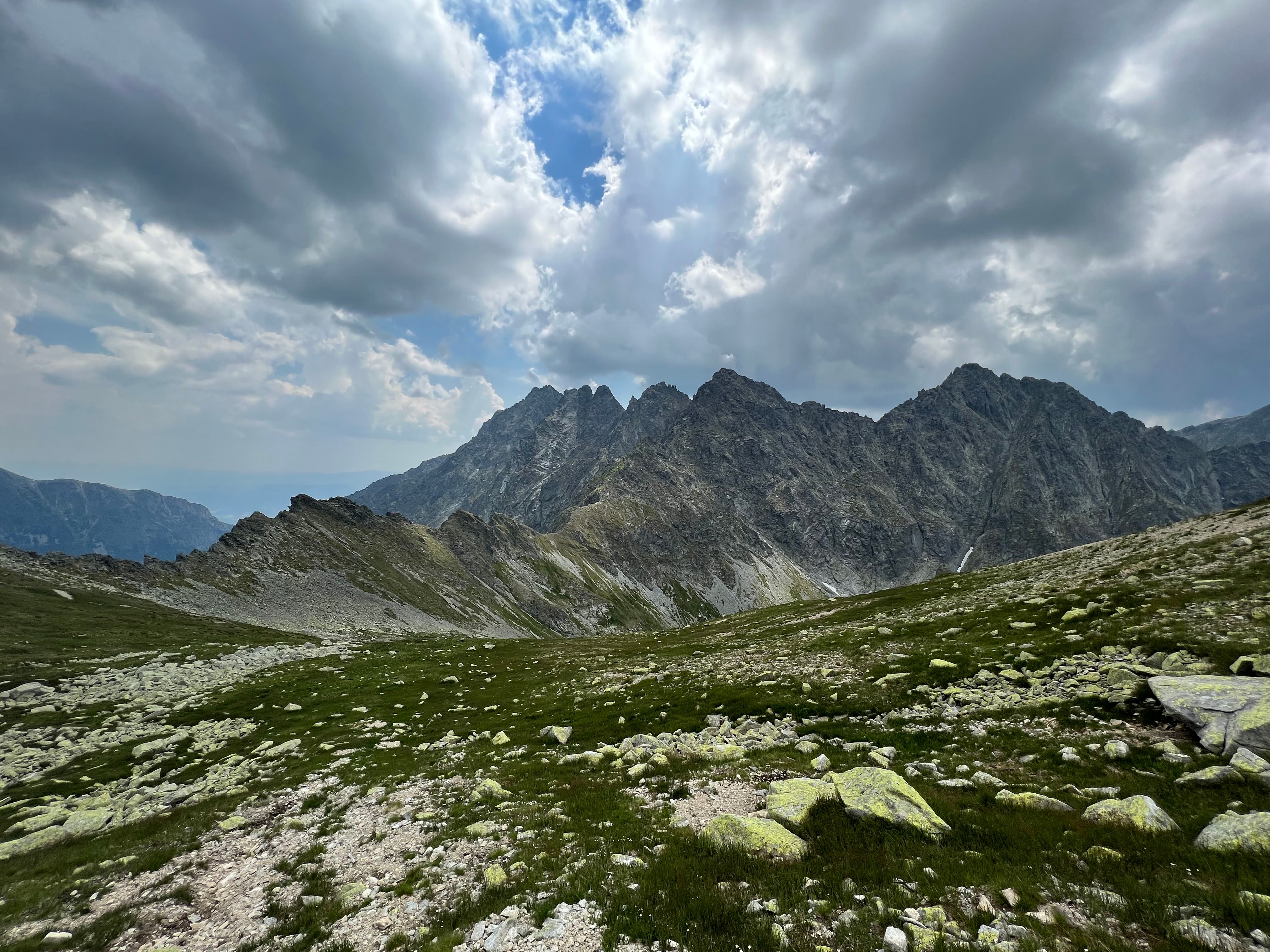 Detailed topographic map of the High Tatras mountains in Slovakia