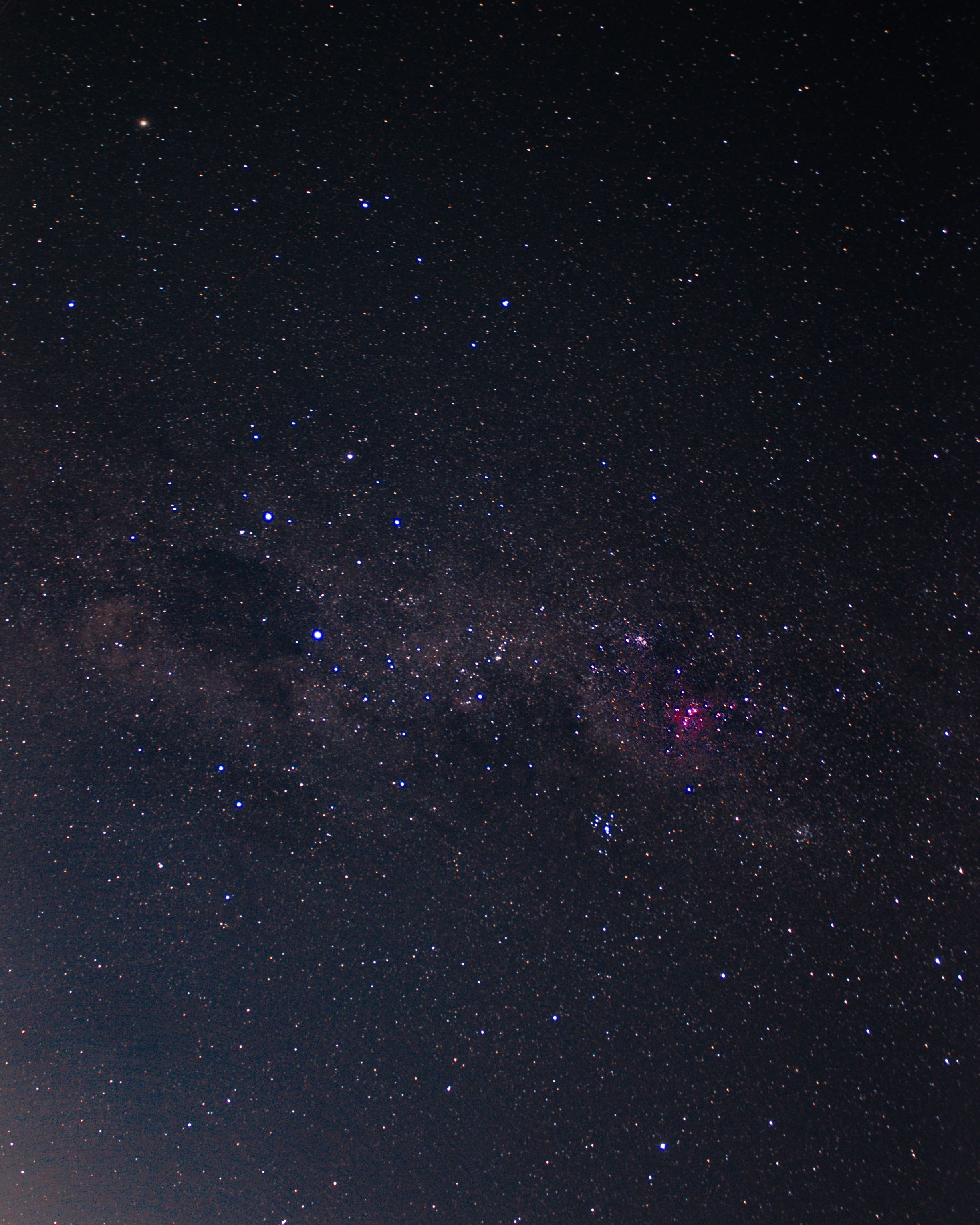 Beautiful view of the Milky Way galaxy and starry night sky.