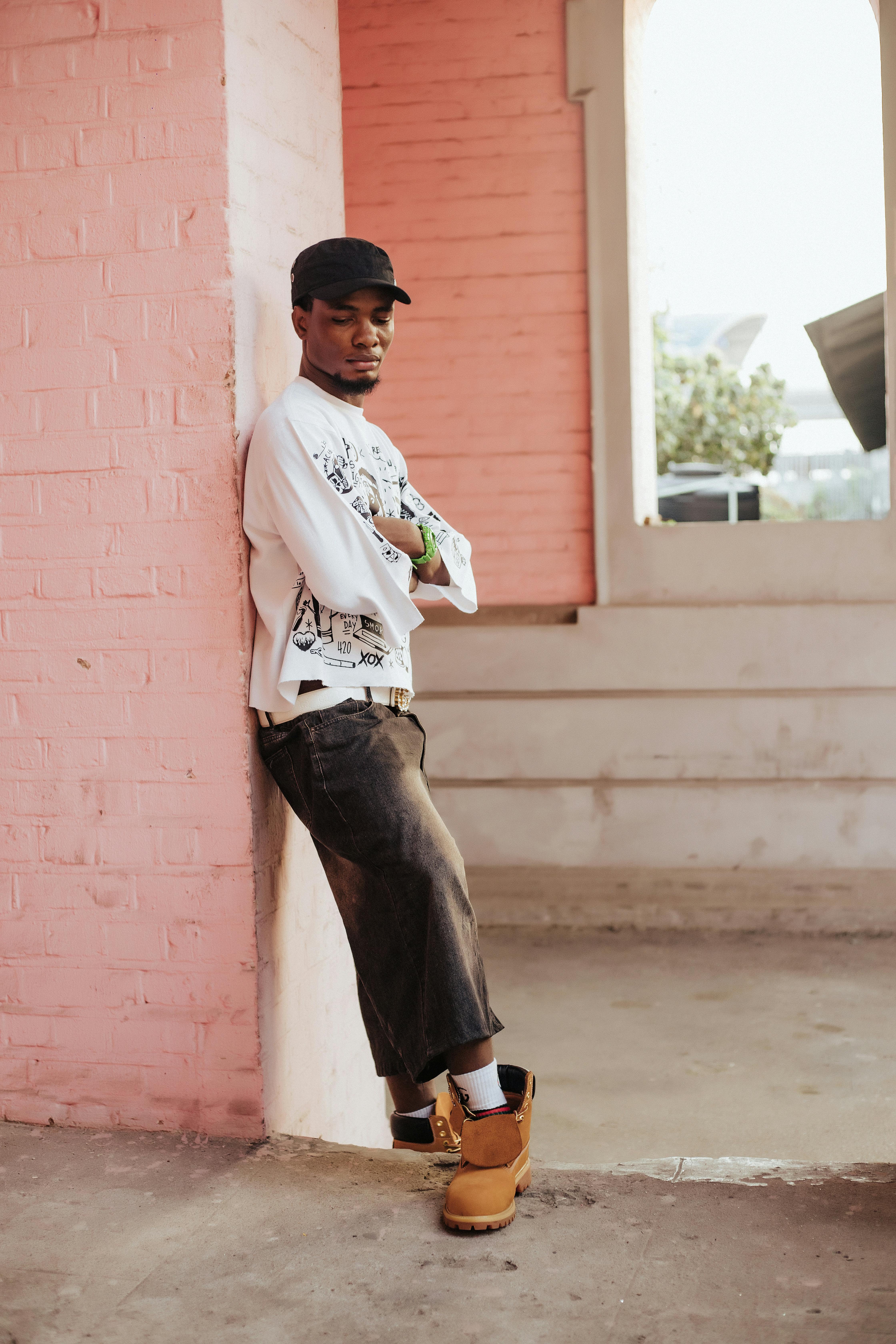 Casual Urban Male Fashion in Bright Setting · Free Stock Photo