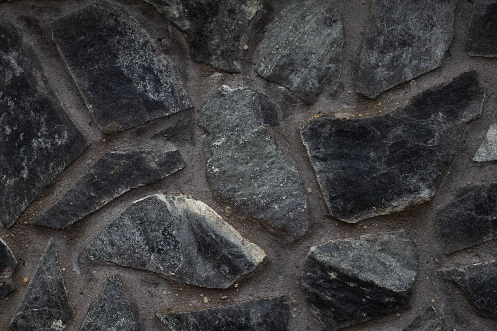 Slate Stone Wall Detail 4K wallpaper