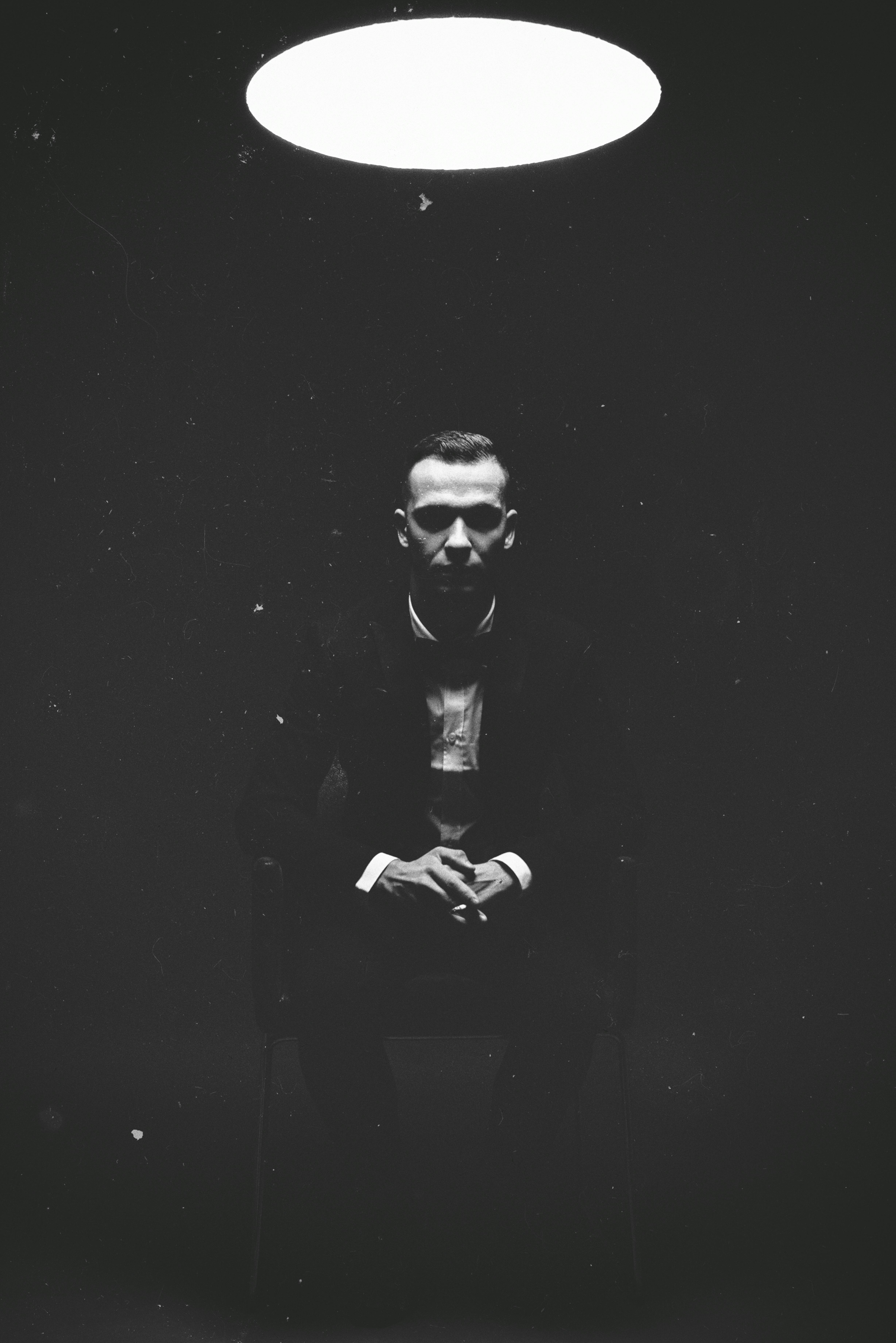 Silhouette of Man Wearing Suit Jacket and Pants