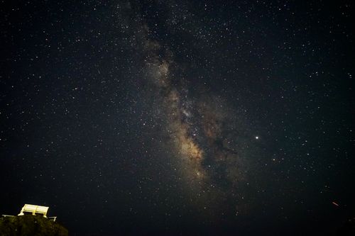 Free Captivating view of the Milky Way galaxy in a starry night sky, perfect for astronomy enthusiasts. Stock Photo