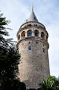 Historic Galata Tower in Istanbul under Clear Sky