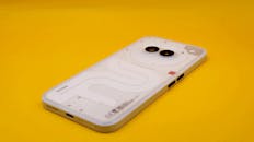 Sleek Smartphone on Vibrant Yellow Background