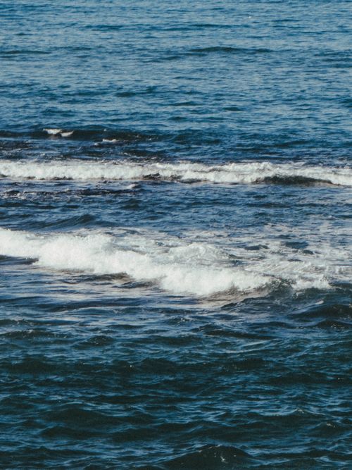Free Tranquil ocean waves capturing the serene beauty of Casablanca's coastline. Stock Photo