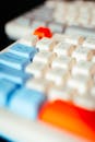 Close-Up of Colorful Computer Keyboard Keys