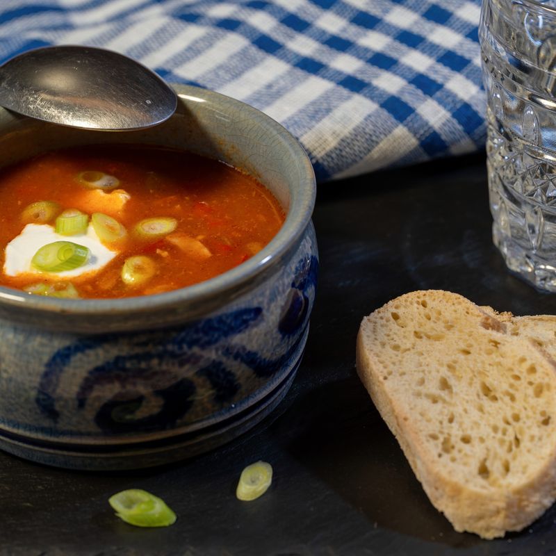 Israeli Beet and Dill Soup with Sour Cream