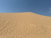 Golden Sand Dune against Clear Blue Sky