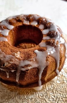 Chocolate With White Icing From Mix Cake Or Cake