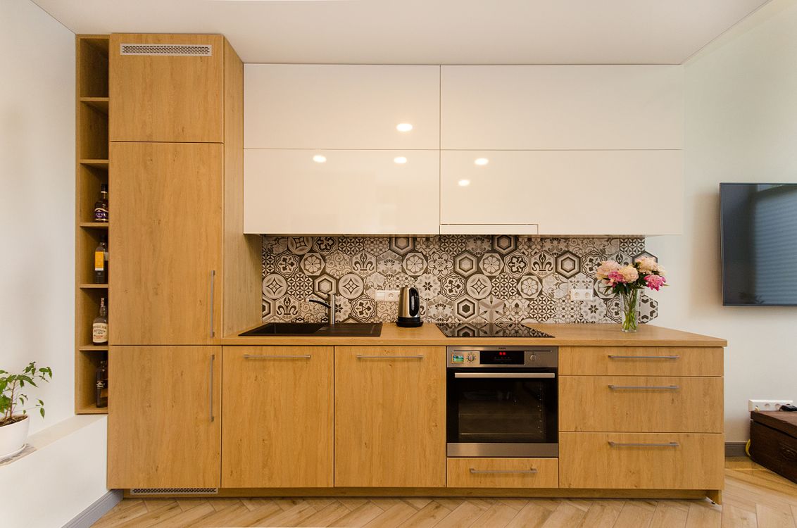 Modern Minimalist Kitchen with Wooden Cabinets · Free Stock Photo