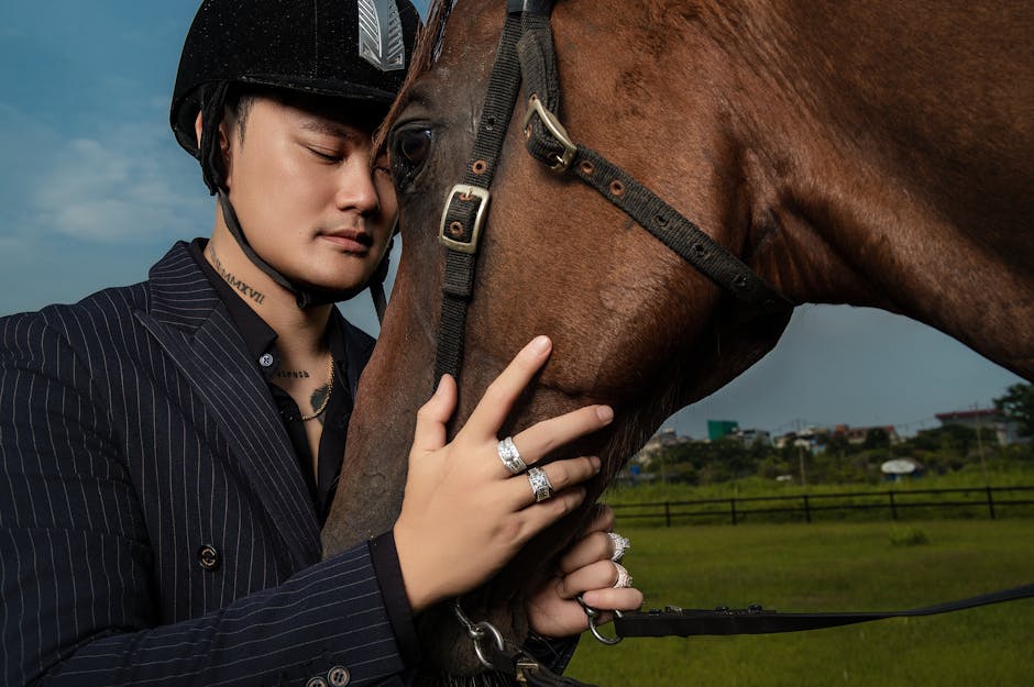 teen safely grooming horse with helmet and proper supervision - does equine therapy benefit teenagers with anxiety and depression