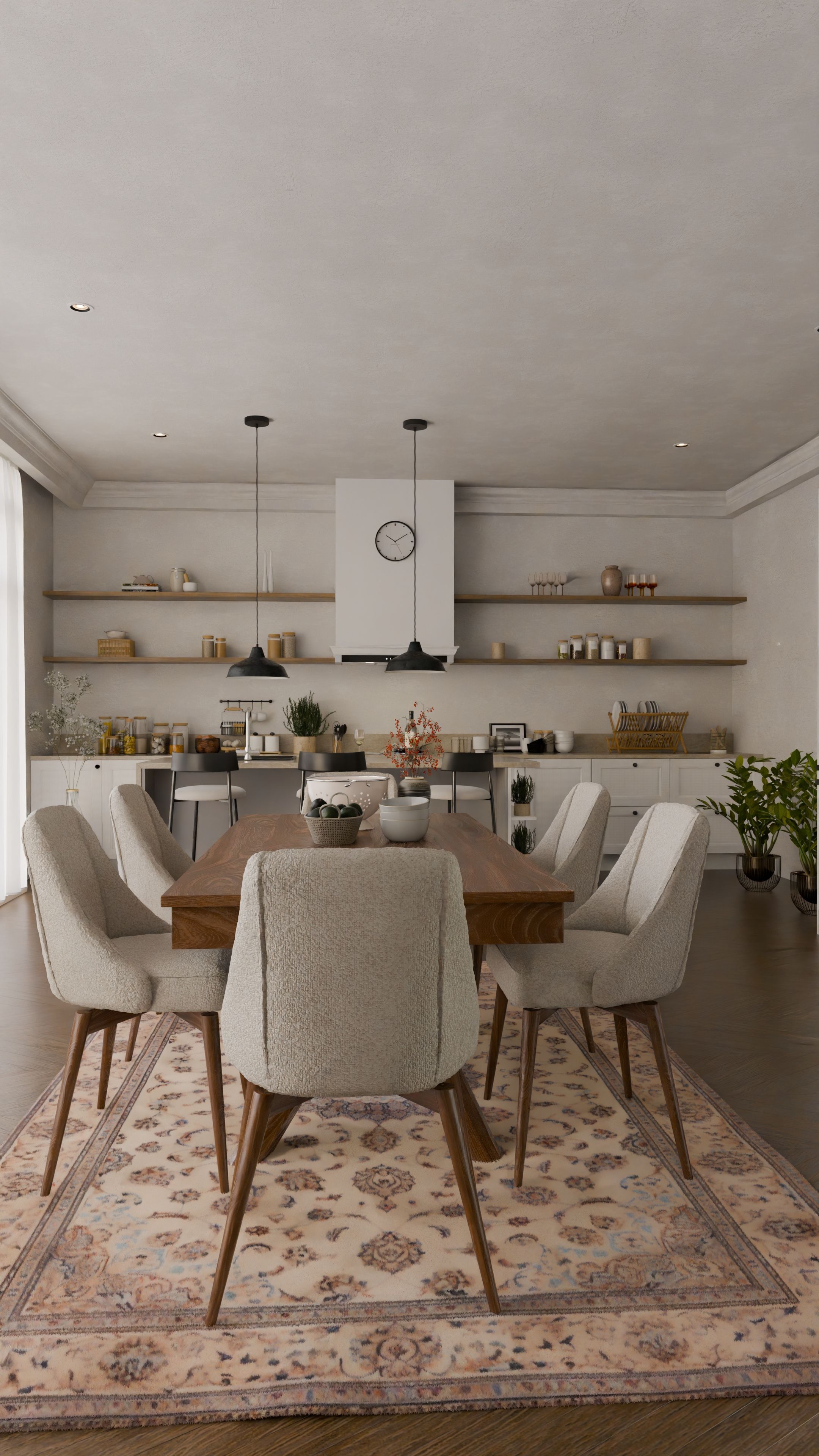 Modern Minimalist Kitchen Dining Interior · Free Stock Photo