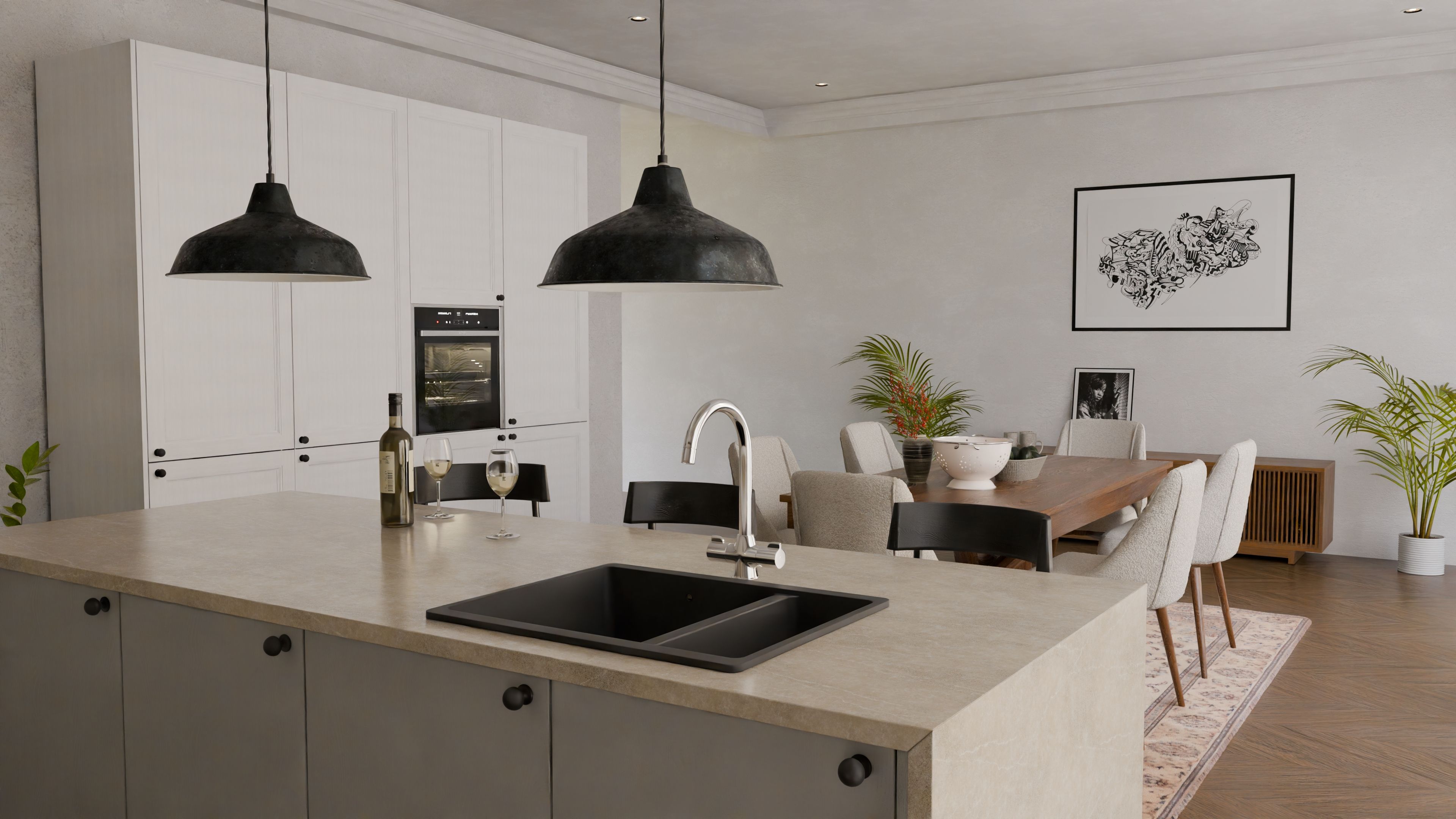 Diseño Interior De Cocina Y Comedor Moderno. · Foto de stock gratuita