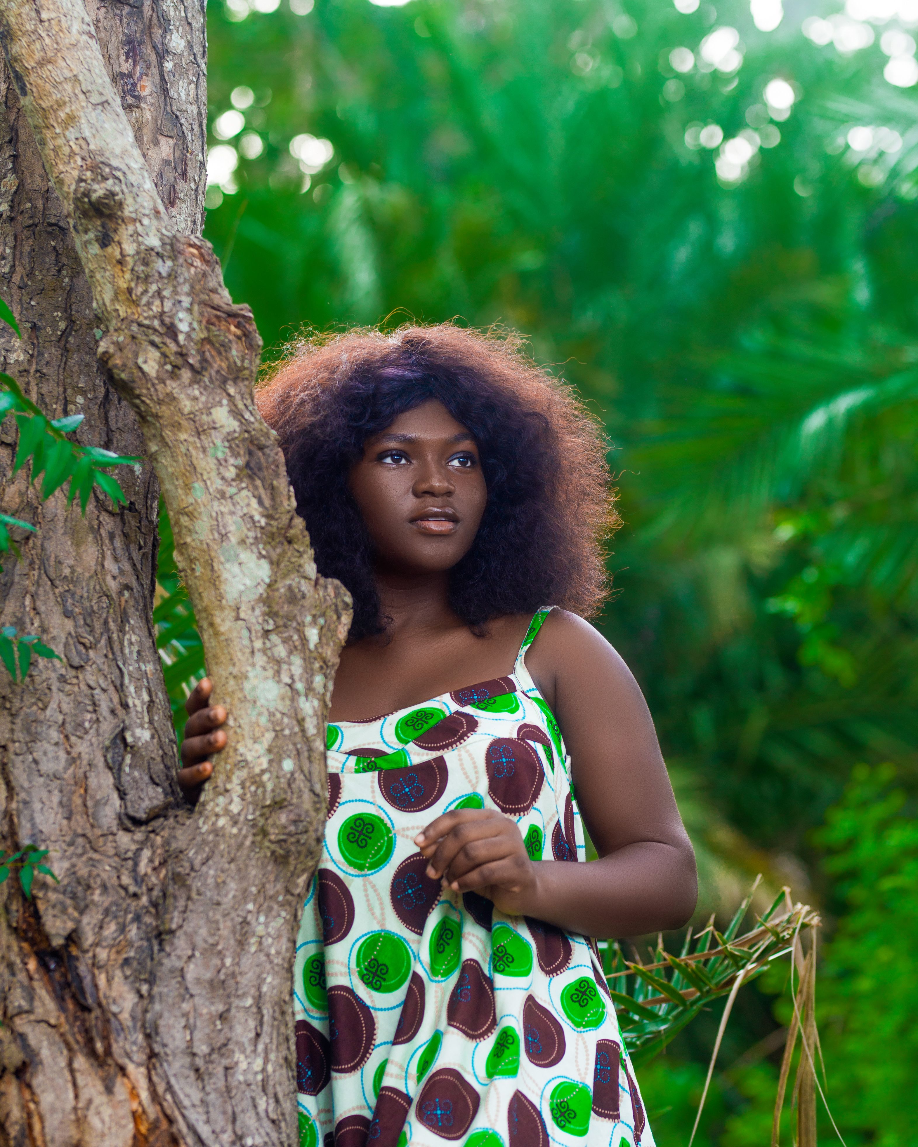 African Woman in Vibrant Natural Setting Free Stock Photo African Woman in Vibrant Natural Setting Free Stock Photo