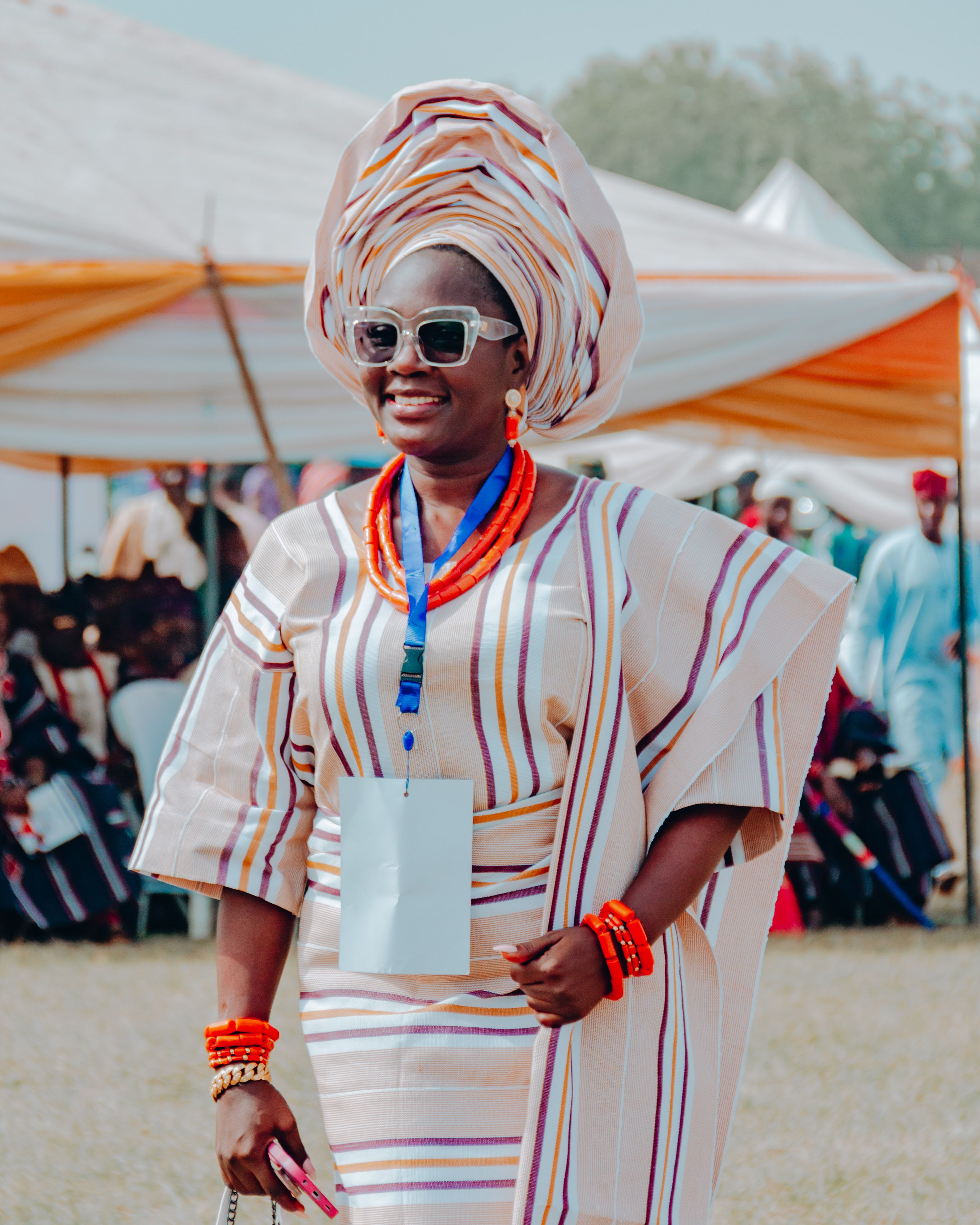 Joyful Woman in Traditional Nigerian Attire at Cultural Event · Free ...