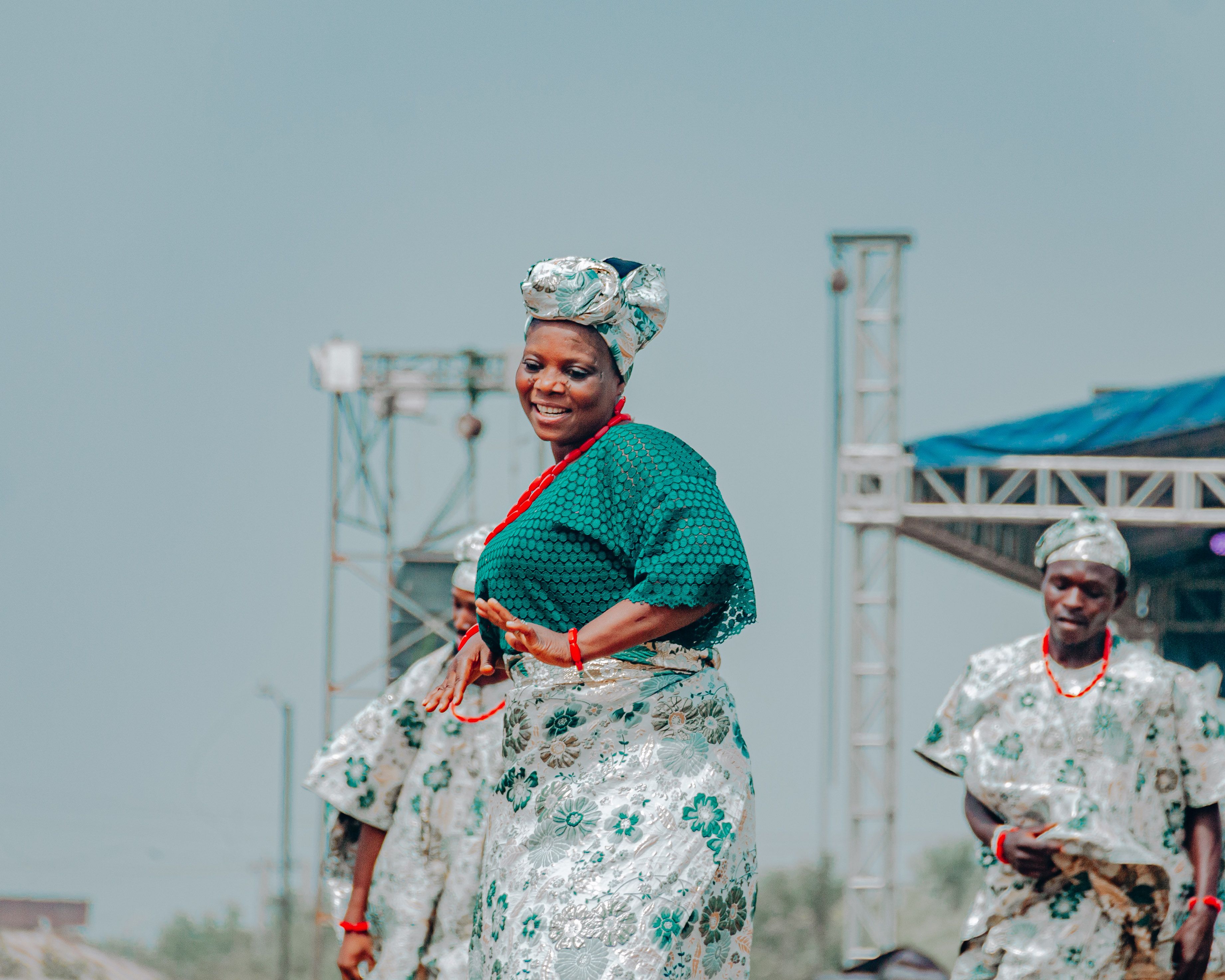 Traditional Nigerian Dance in Cultural Attire · Free Stock Photo