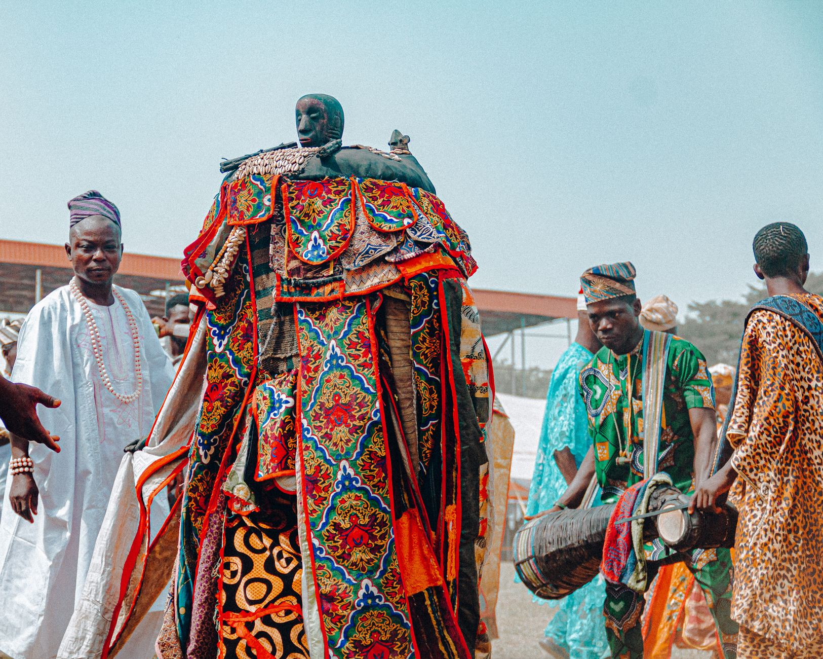 Colorful Nigerian festival showcasing traditional attire and cultural heritage.