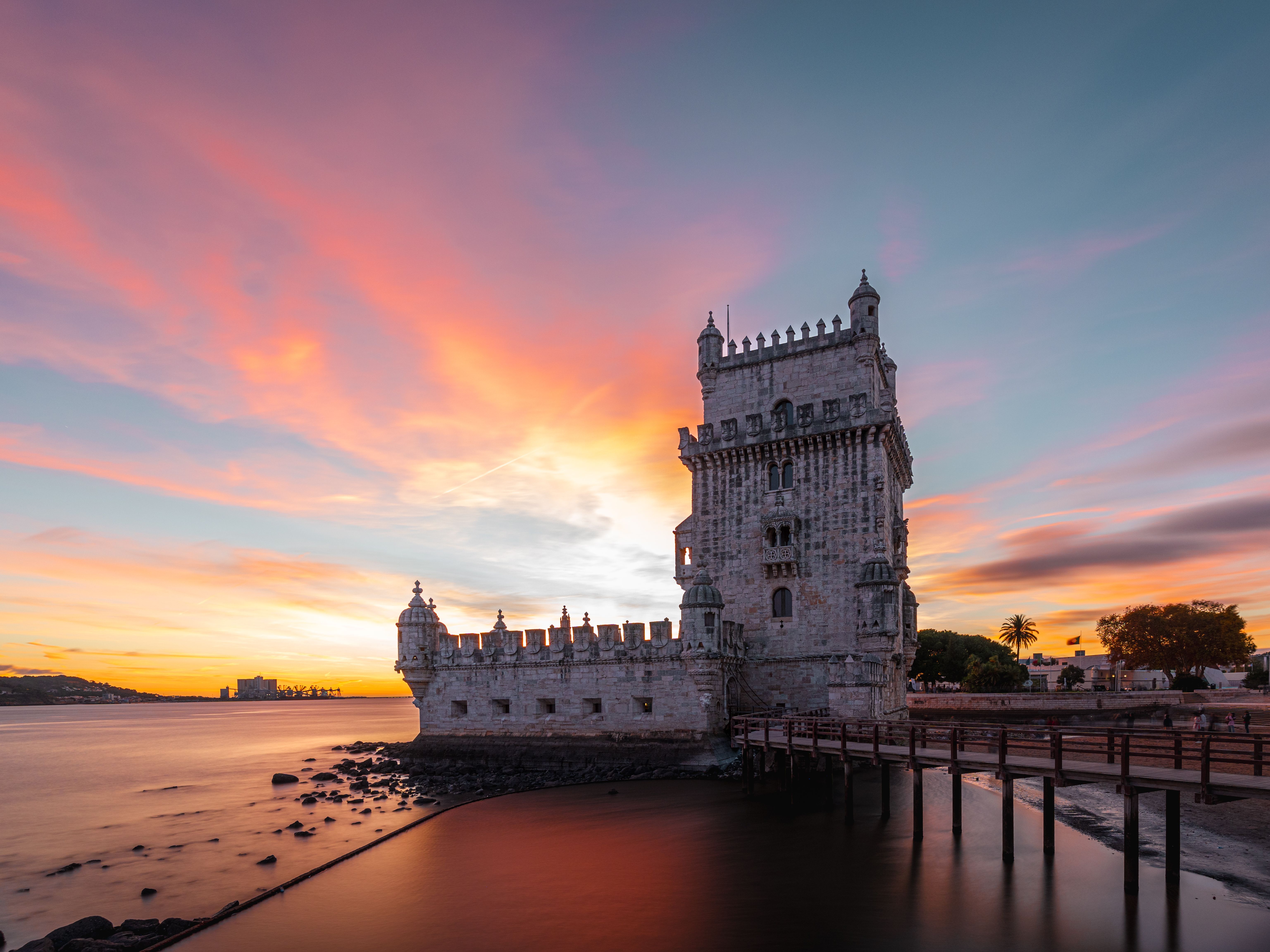 Belem Tower at Sunset in Lisbon, Portugal · Free Stock Photo