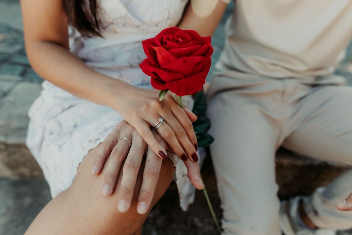 Red Roses Couple Romantic Couple Holding Red Rose in Buenos Aires · Free Stock Photo