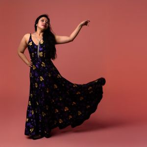 Black Floral Maxi Dress