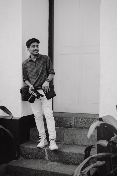 Free  Hey ! whts up..  I'm Arjun.  freelance  wedding cinematographer  Stock Photo