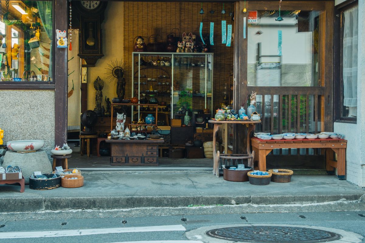 Traditional Japanese Shopfront with Vintage Signage · Free Stock Photo