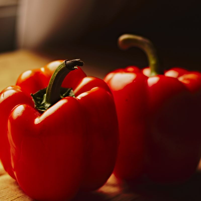 Slow Cooker Vegetable and Lentil-Stuffed Bell Peppers with Pomegranate