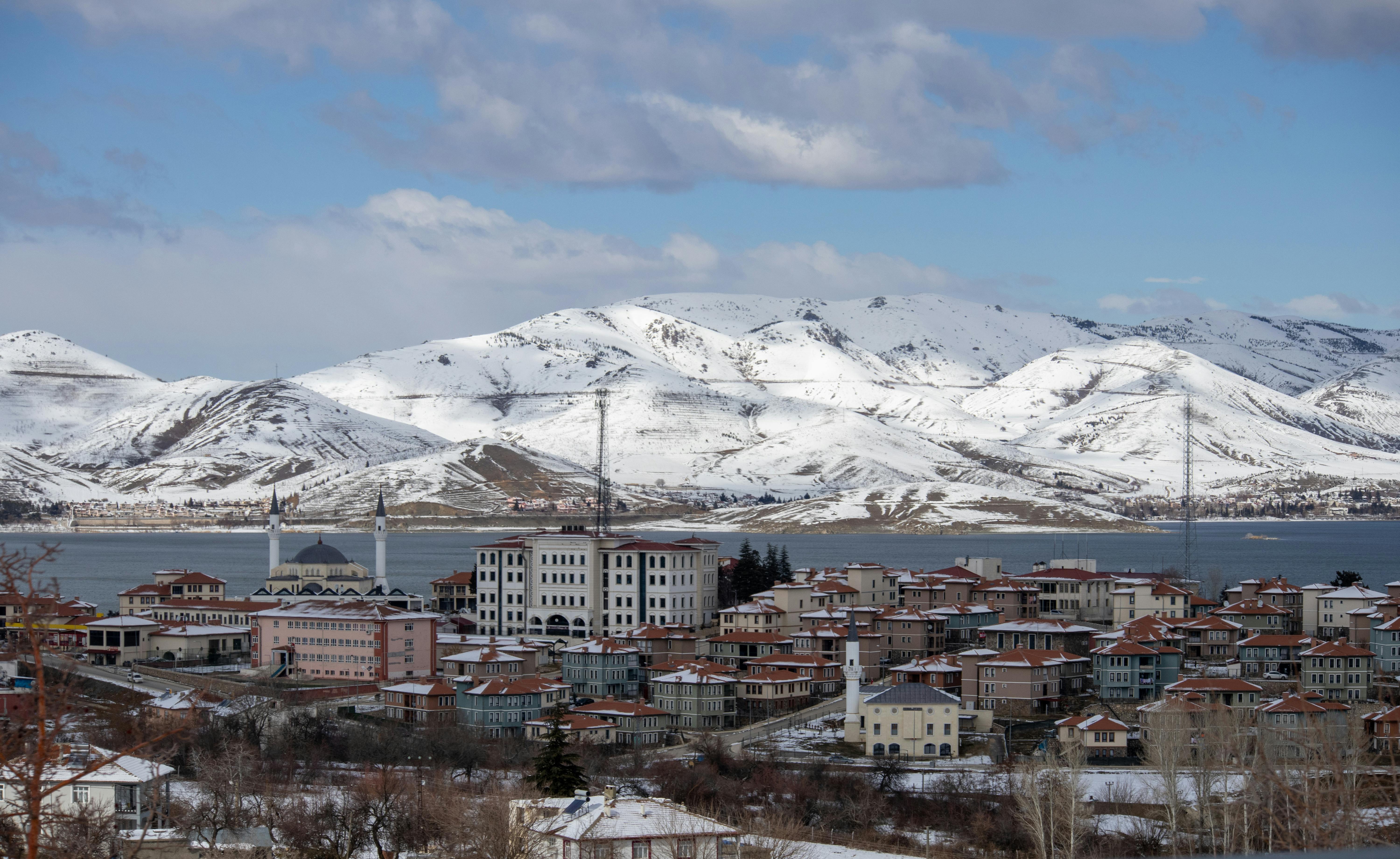 scenic winter view of sivrice elazig turkey