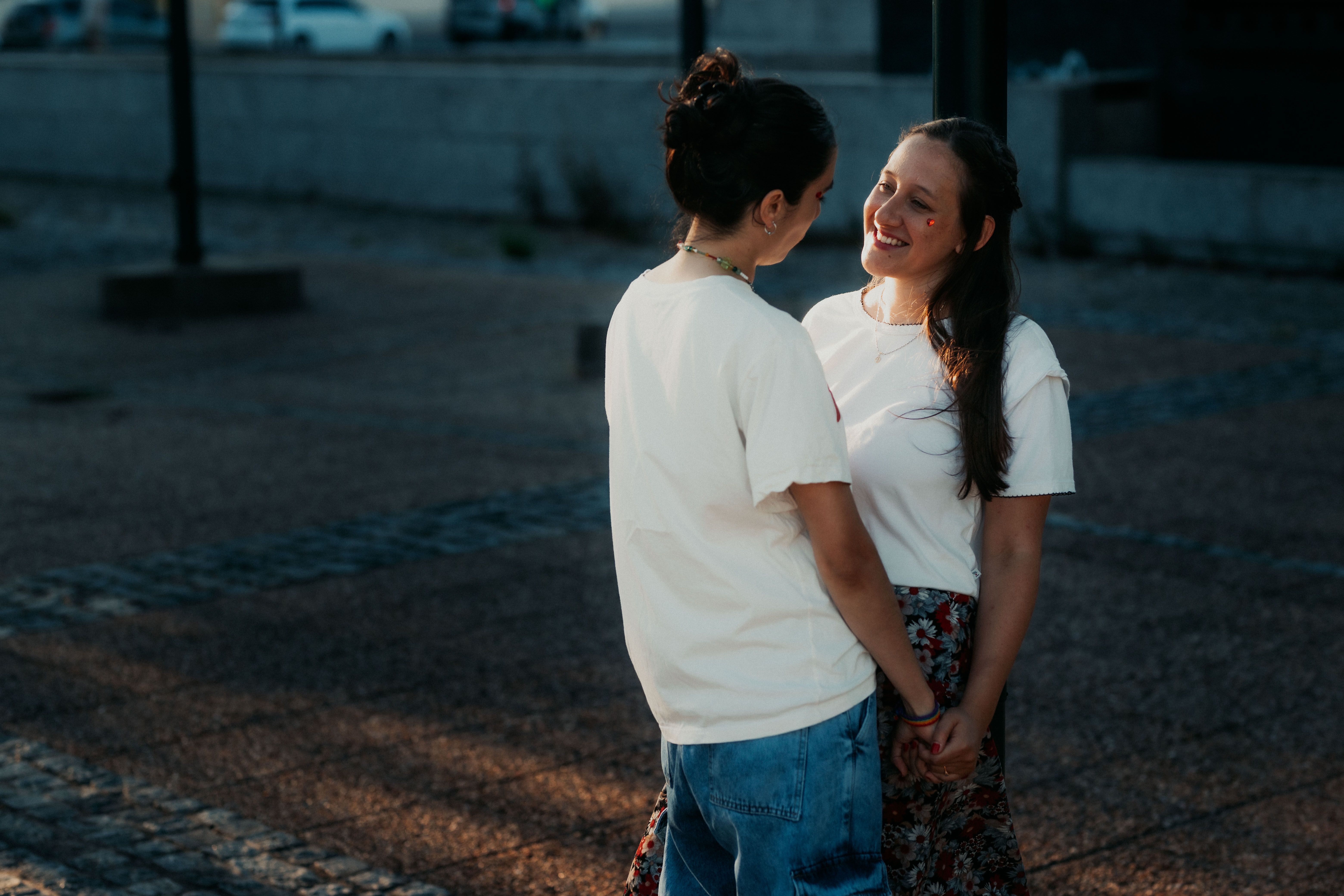 Romantic Couple Sharing a Moment Outdoors · Free Stock Photo
