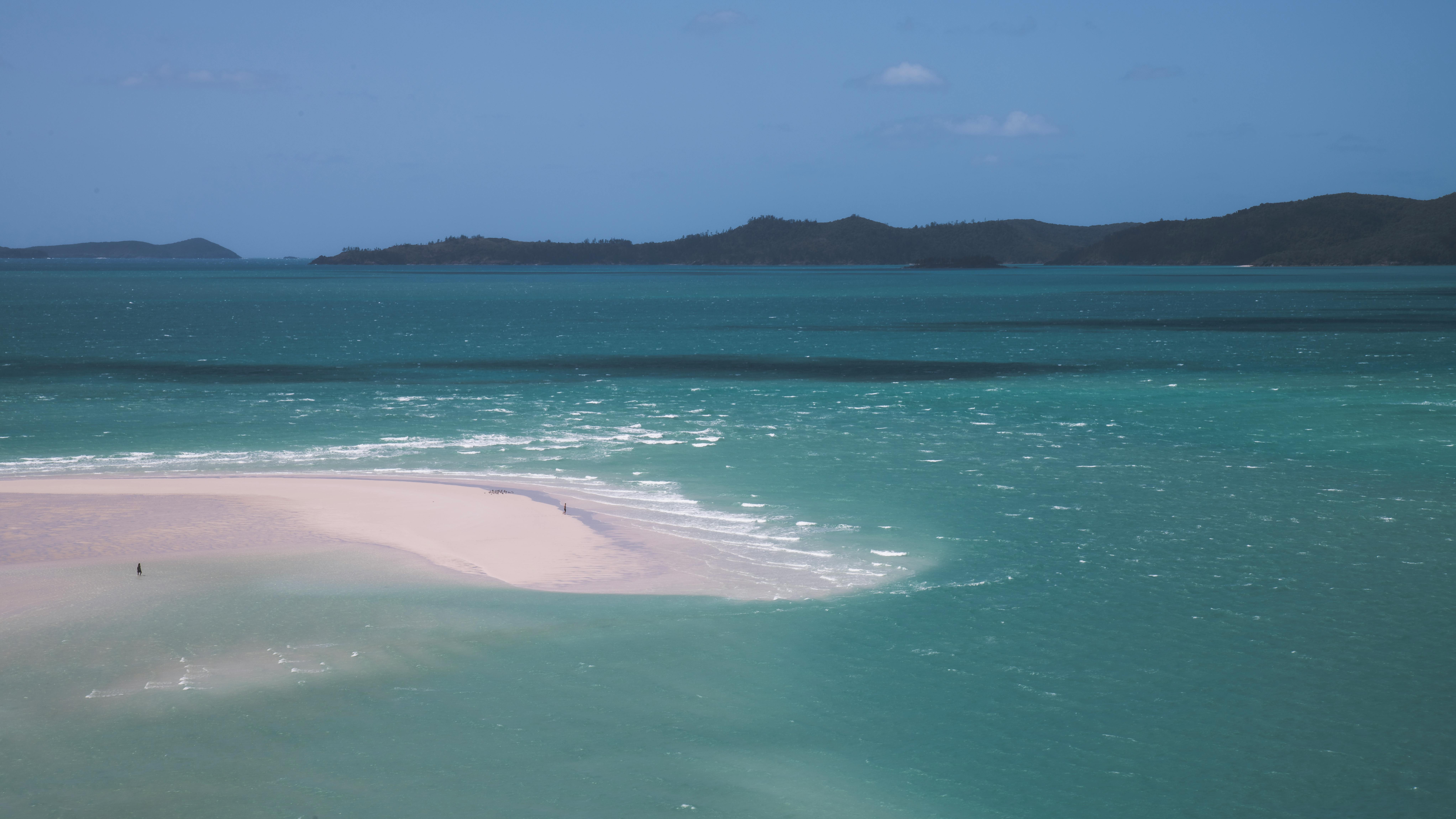 aerial view of serene tropical beach paradise