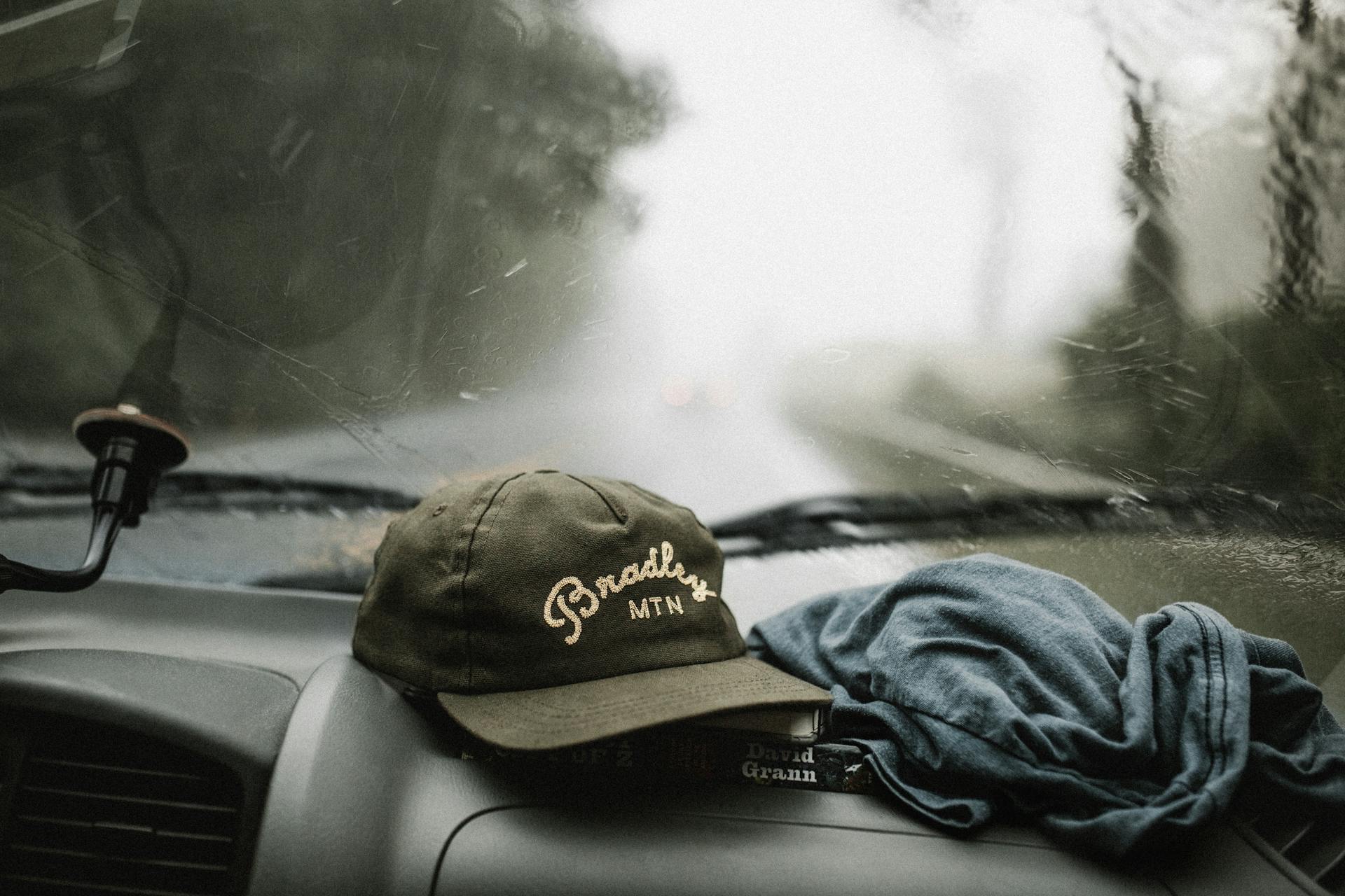 Cap on Car Dashboard