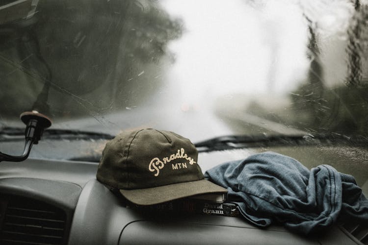 Cap On Car Dashboard