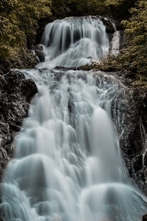 Free Time-lapse Photography of Waterfalls Stock Photo