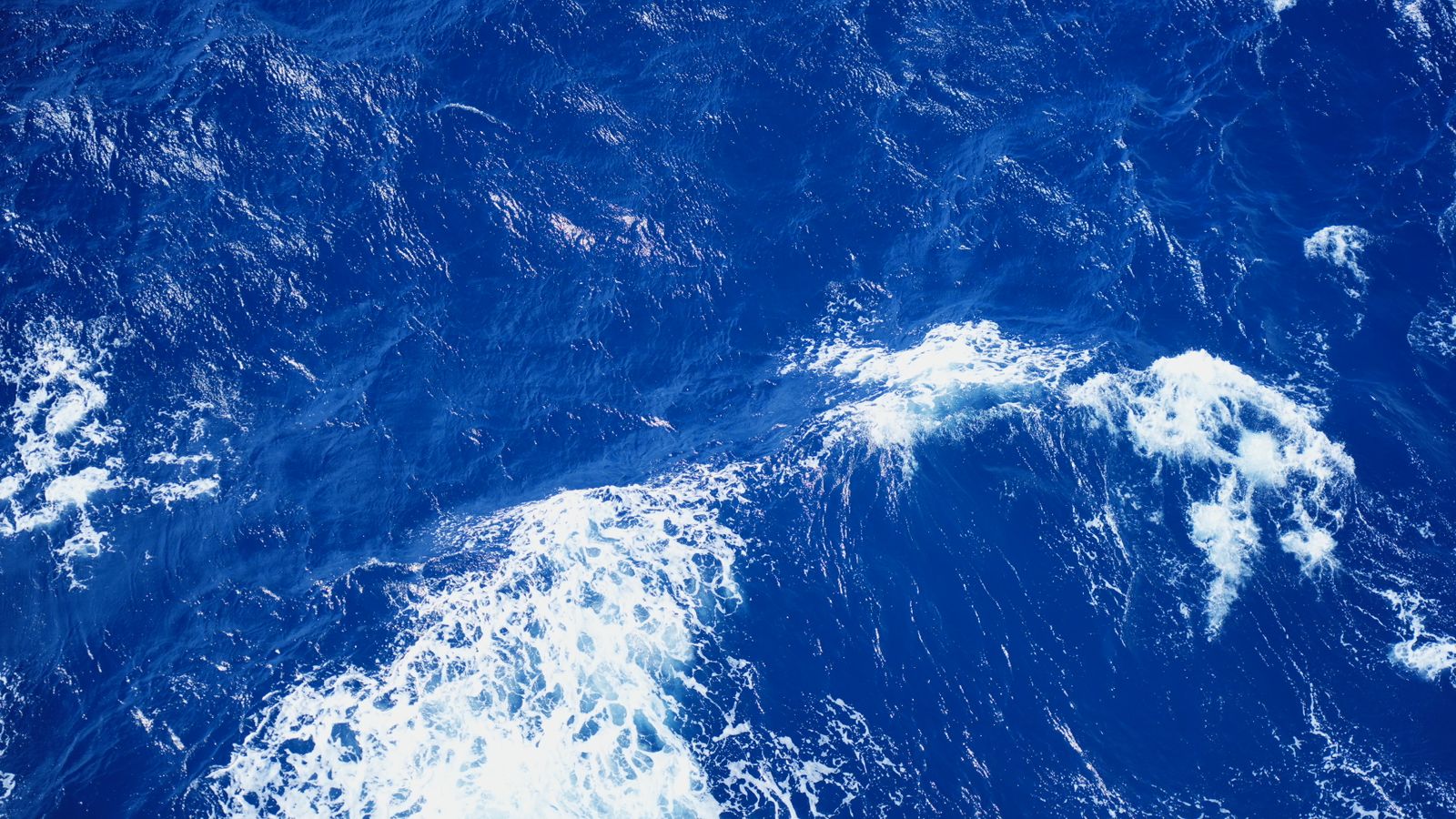 Aerial view of ocean waves