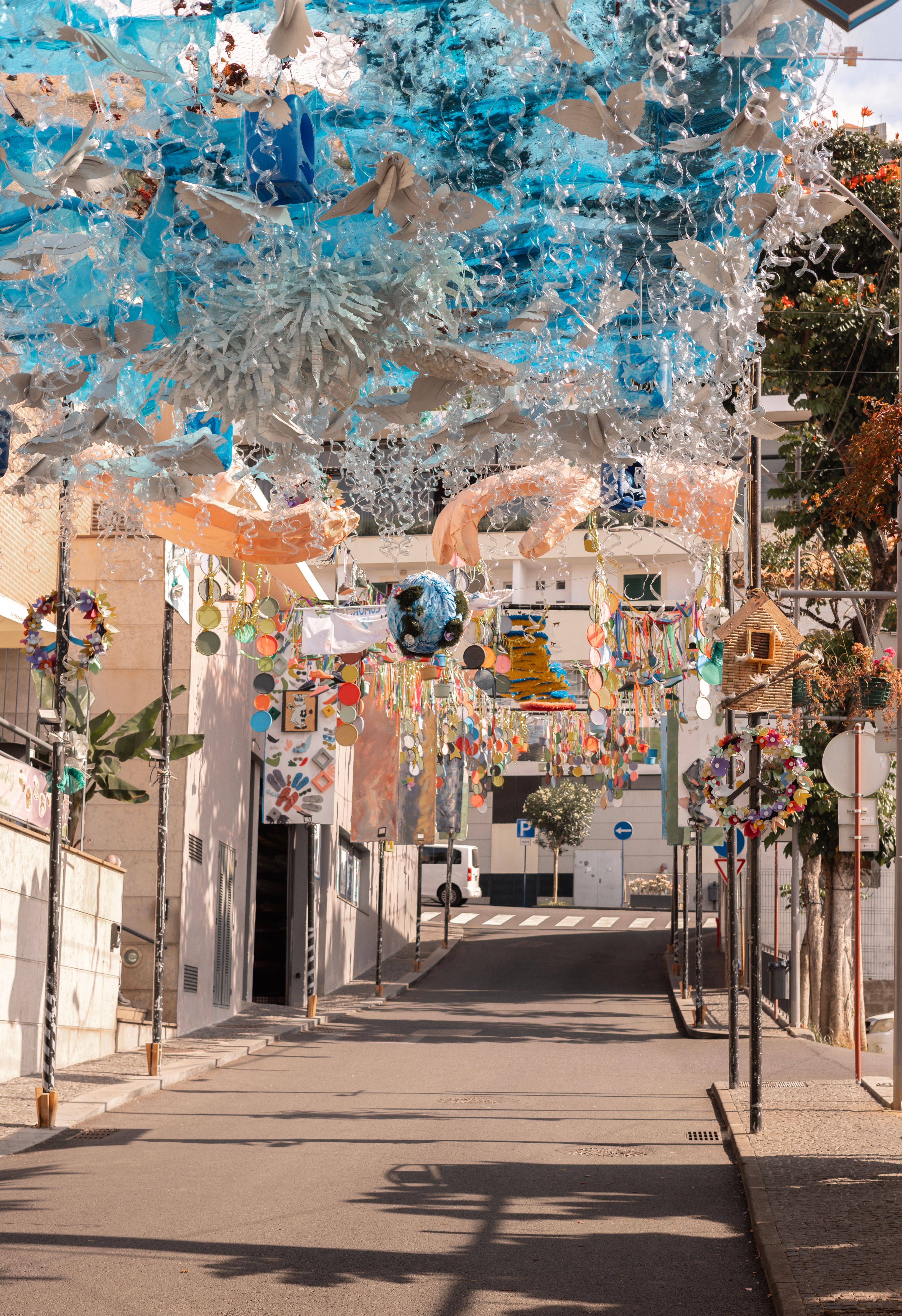Colorful Street Art Installation in Urban Setting · Free Stock Photo