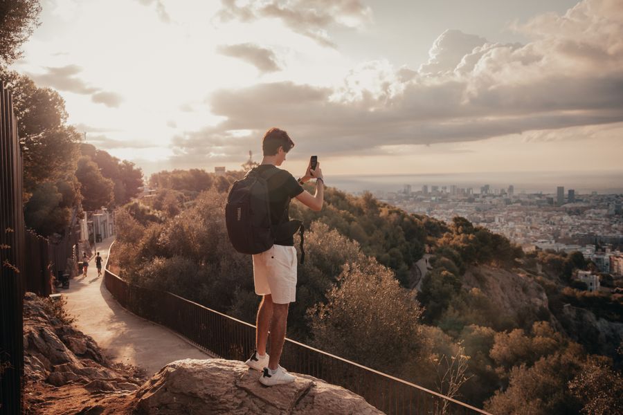 Vue touristique de Barcelone en Espagne