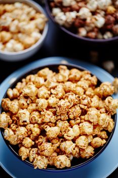Caramel Coated With Nuts Popcorn
